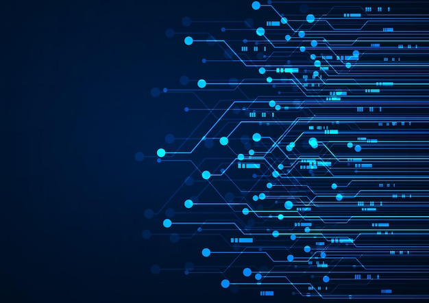 Vettore progettazione del fondo del circuito di tecnologia. concetto di comunicazione.