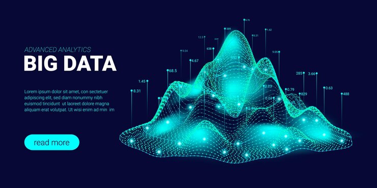 Vector technology concept of big data flow