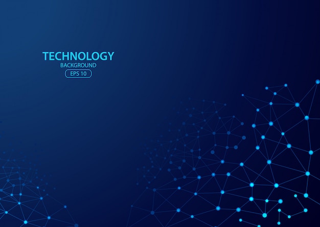 Technology concept digital with blue background. illustration