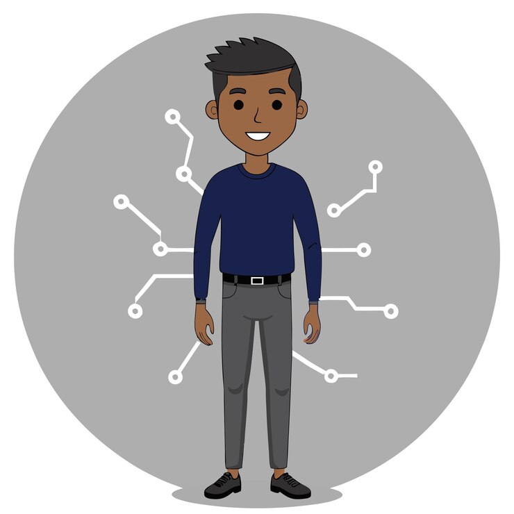 Vector technology concept flat vector style illustration featuring sensors design elements