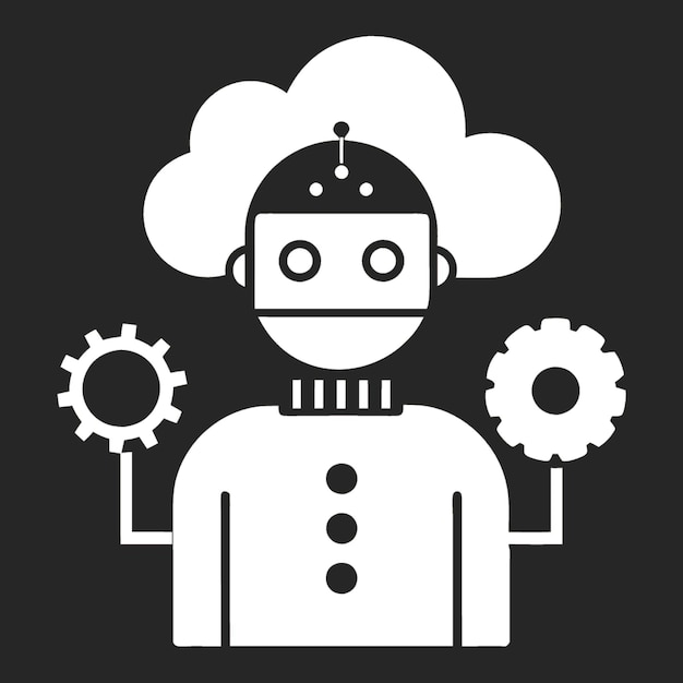 テクノロジーコンセプト ベクトルイラストレーション 人工知能デザイン フラットスタイル要素