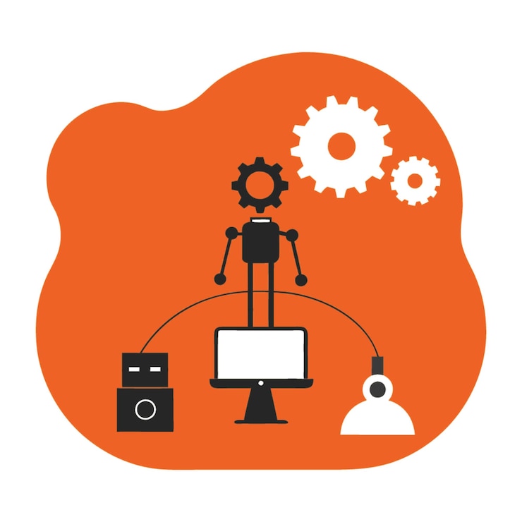 Vector technology concept vector illustration featuring automation design flat style elements