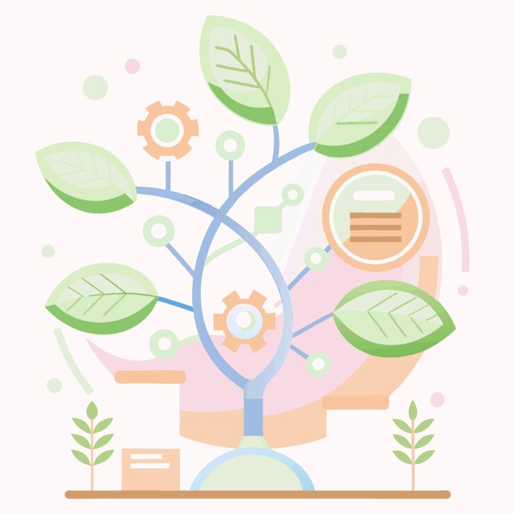 Vector technology concept vector illustration featuring bio informatics design flat style elements