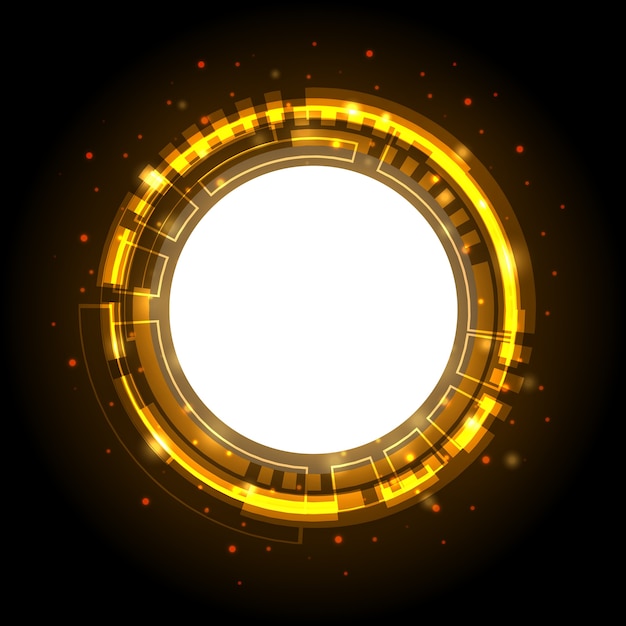 Technology cyber abstract circle bokeh background