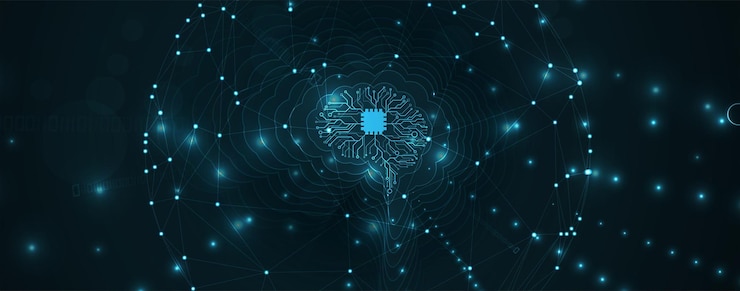 Vector technology data background idea of global business solution
