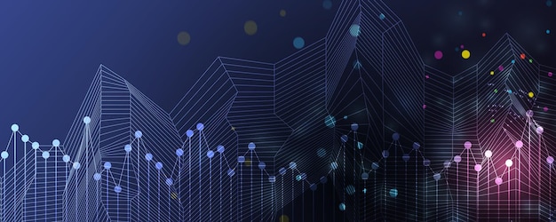 technology data background idea of global business solution