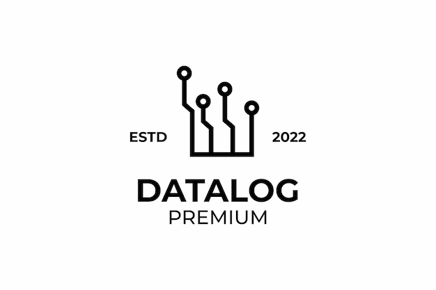 Technology data network logo design