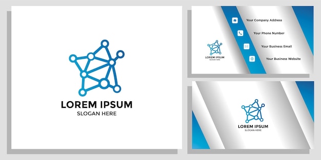 Логотип и фирменная карточка технологического дизайна