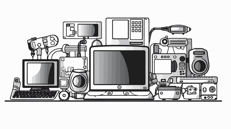 Vector technology design on white background vector illustration