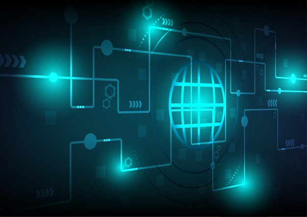Технология цифровой абстрактный фон с современной сетевой концепцией