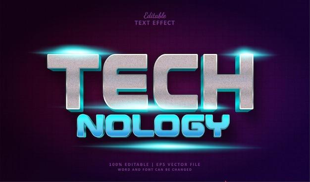 Technology editable text effect style cinematic