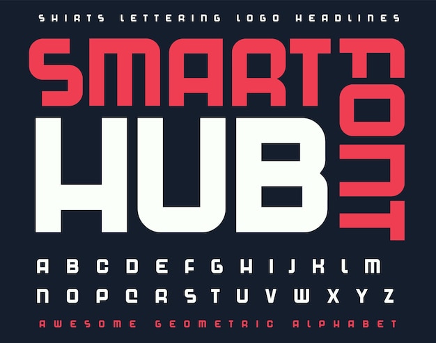 기술 글꼴 알파벳 문자 현대 미래 인쇄 상의 산세리프 문자 세트 디지털