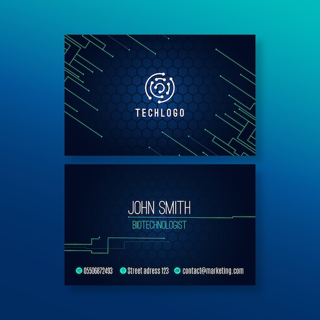 Technology and future business card template