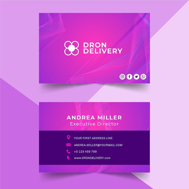 Vector technology & future double-sided business card