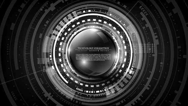Technology futuristic abstract hardware interactive background vector