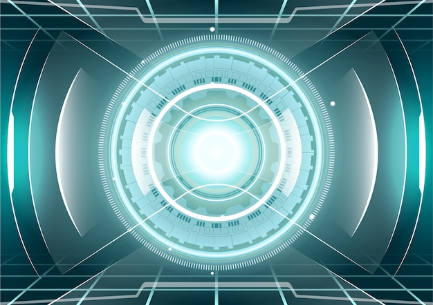 Vector technology futuristic circuit digital background