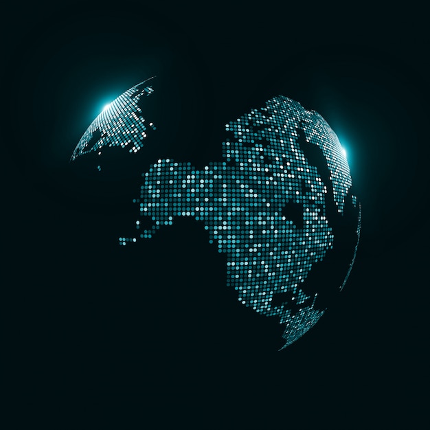 Technology globe background