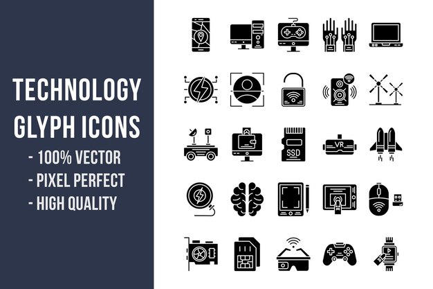 Technology Glyph Icons