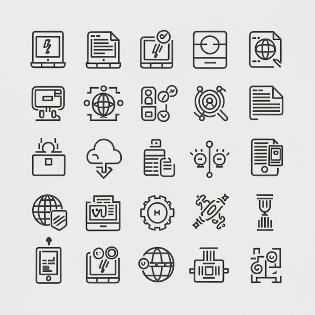 Technology icon vector set