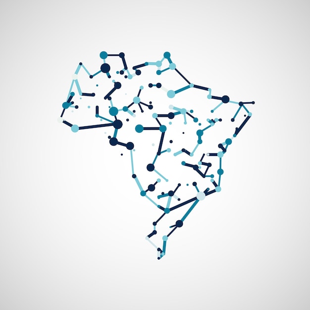 Technology image of Brazil The concept illustration