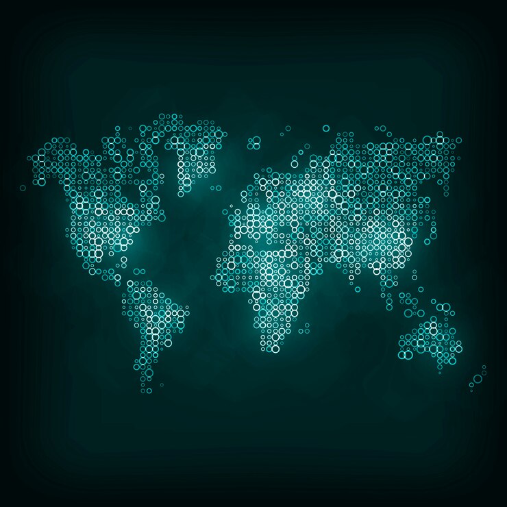 Vector technology image of globe