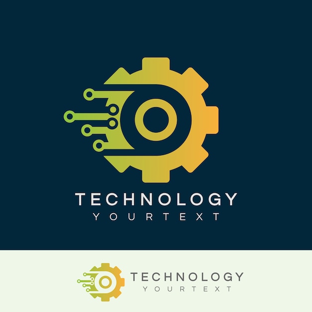 Tecnologia iniziale lettera o logo design