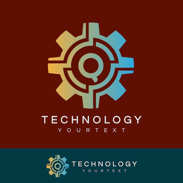 technology initial Letter Q Logo design