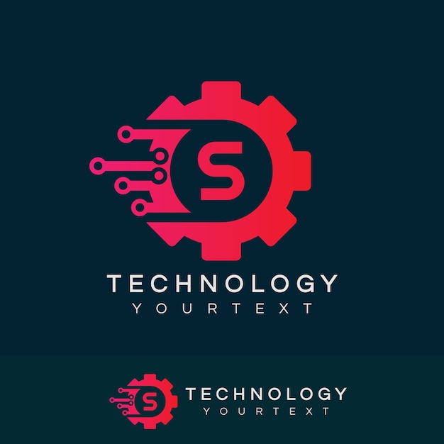 Vector technology initial letter s logo design