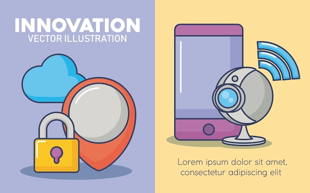 Technology and innovation design icon vector ilustration