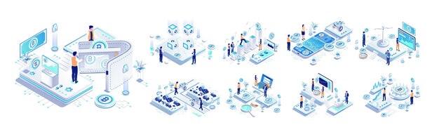 Vector technology isometric illustration