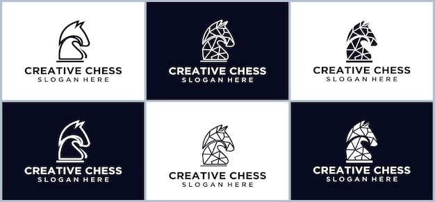 Vector technology logo chess game logic for online games, chess logo with technology concept