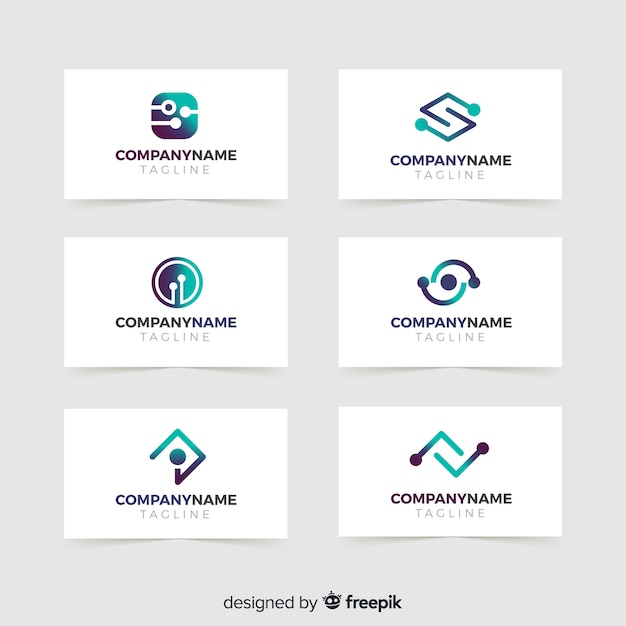 Vector technology logo collection