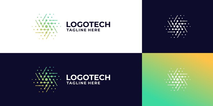 Technology logo design abstract abstract letter symbol tech