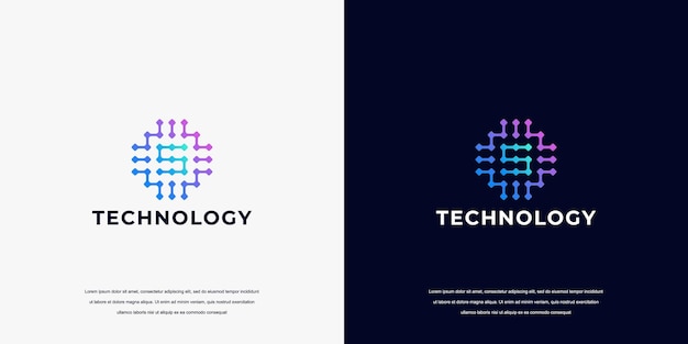 Vector technology logo design initial s for symbol tech internet system artificial intelligence