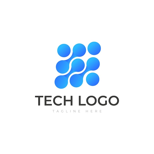 Technology logo design templates Technology icon design concept vector illustration tech logo