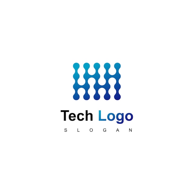 Vettore tecnologia logo design vettoriale