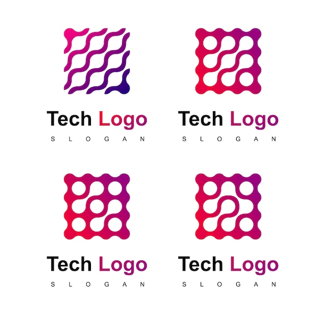 Vettore tecnologia logo design vettoriale