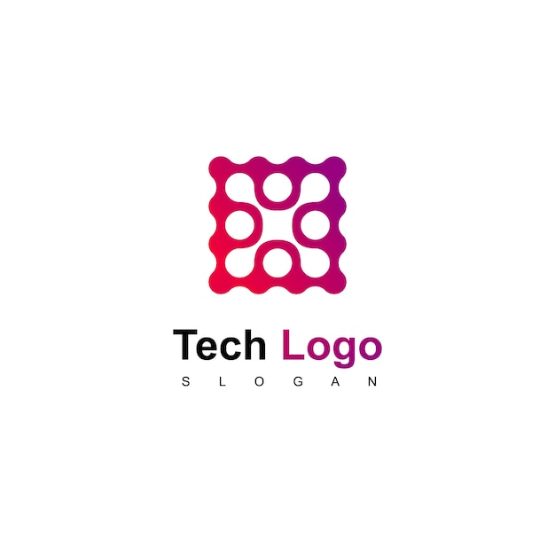 Tecnologia logo design vettoriale