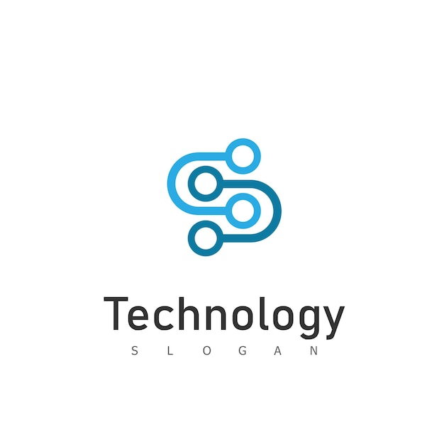 Technology logo template vector illustration