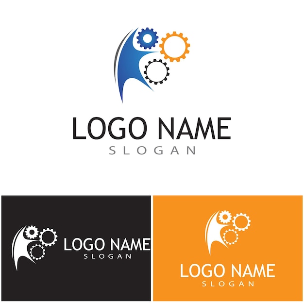 Technology logo template vector illustration