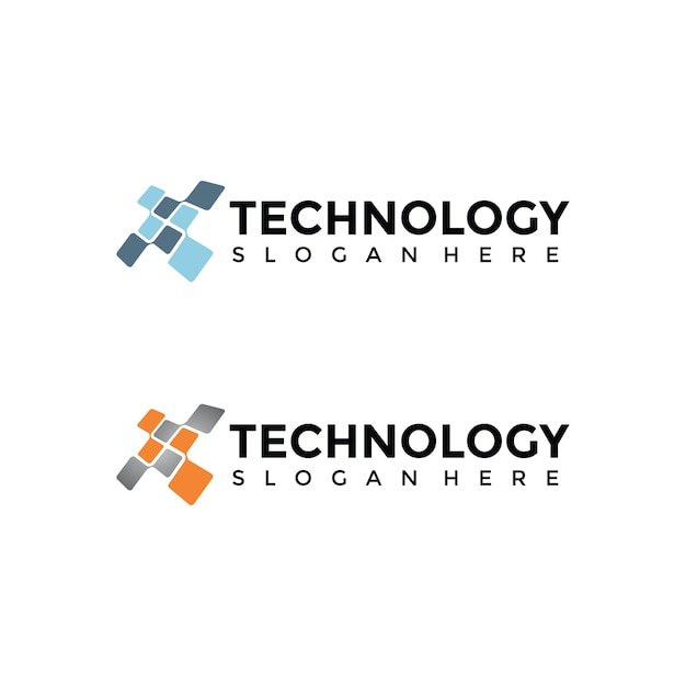 Technology logo template