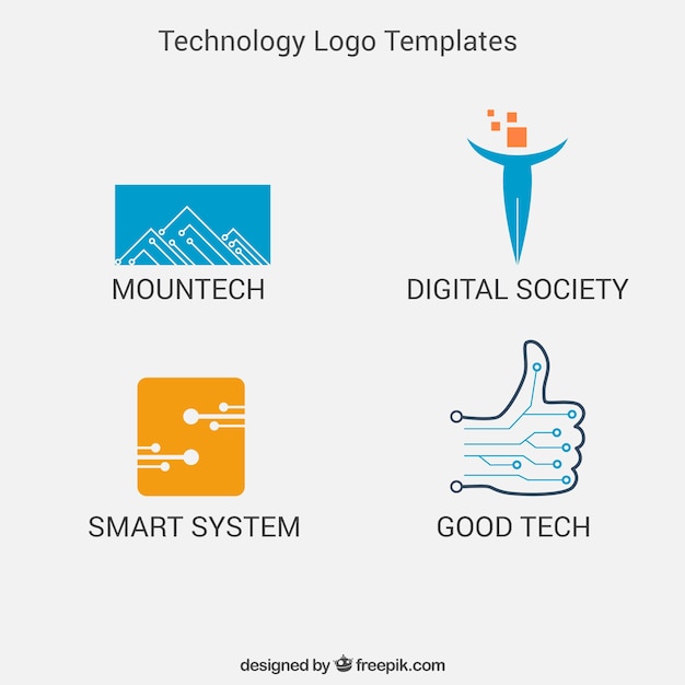 Vettore tecnologia logo modelli pacchetto