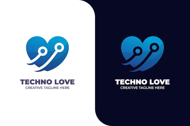 Technology Love Gradient Logo