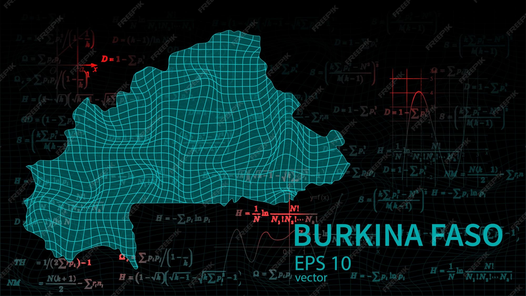 Premium Vector | Technology map of burkina faso connection futuristic