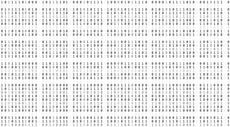 Vector 科技矩阵背景 屏幕上下降数字的网络安全 矢量二进制代码 数字系统 解码数据 黑客概念