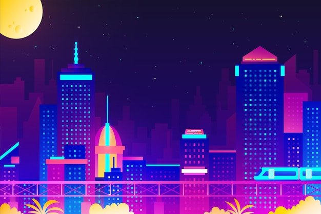 Technology neon background