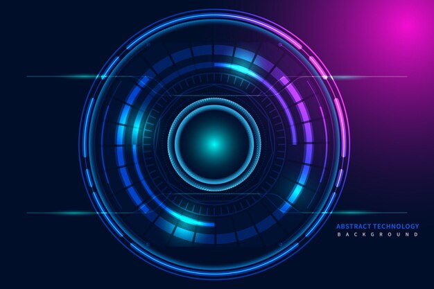 Vector technology neon background