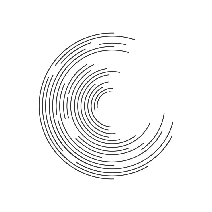 Vector technology round logo