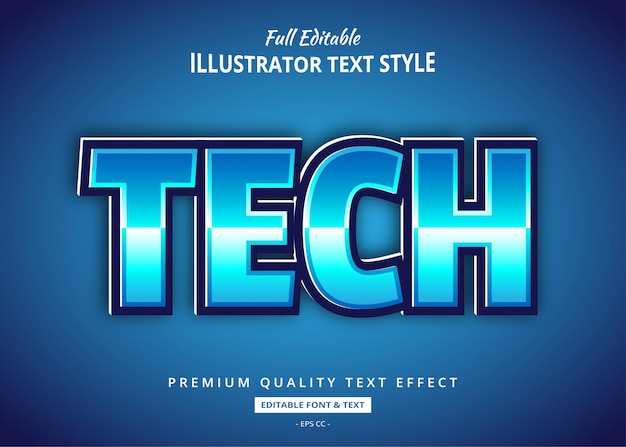 Technology scifi 3d text style effect