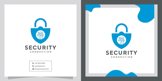 Дизайн логотипа безопасности технологий
